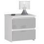 Noční stolek CL2 - bílá/metalic lesk