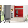Předsíňová stěna AMI 14 - se zrcadlem Dub sonoma Červená
