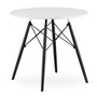 Jídelní stůl TODI 80 cm - černá/bílá - galerie #1