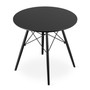 Jídelní stůl TODI 80 cm - černá/černá