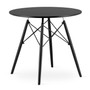 Jídelní stůl TODI 80 cm - černá/černá - galerie #1