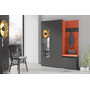Předsíňová stěna AMI 11 Oranžová Grafit Se zrcadlem