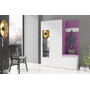 Předsíňová stěna AMI 11 Fialová Bílá Se zrcadlem