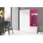 Předsíňová stěna AMI 11 Růžová Bílá Bez zrcadla