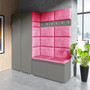 Předsíňová stěna AMI 8 Růžová Grafit Bez zrcadla