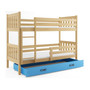 Dětská patrová postel CARINO s úložným prostorem 80x190 cm - borovice Šedá - galerie #3