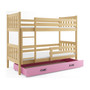 Dětská patrová postel CARINO s úložným prostorem 80x190 cm - borovice Modrá - galerie #2