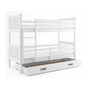 Dětská patrová postel CARINO s úložným prostorem 80x190 cm - bílá Bílá