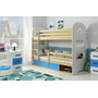 Dětská patrová postel DOMINIK s úložným prostorem 80x160 cm - borovice Bílá - galerie #2