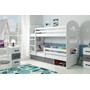 Dětská patrová postel DOMINIK s úložným prostorem 80x190 cm - bílá Modrá - galerie #1