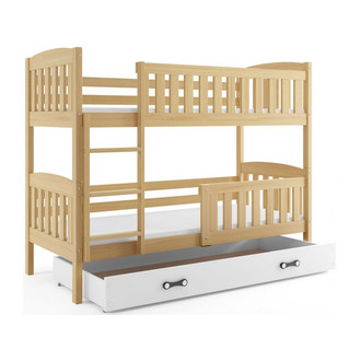 Dětská patrová postel KUBUS s úložným prostorem 80x190 cm - borovice