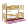 Dětská patrová postel KUBUS s úložným prostorem 80x190 cm - borovice Zelená - galerie #2