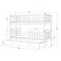 Dětská patrová postel KUBUS s úložným prostorem 90x200 cm - bílá Bílá - galerie #6