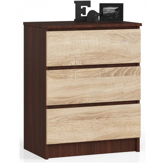 Komoda K60 3SZ - wenge/dub sonoma