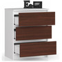 Komoda K60 3SZ - bílá/wenge - galerie #1