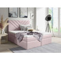 Postel 70 GARD 200x200 cm s úložným prostorem Růžová