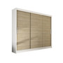 Velká šatní skříň ASTON II bílá/dub sonoma šířka 250 cm