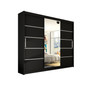 Velká šatní skříň ASTON VI 250 cm - Černá