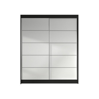 Šatní skříň LINO IV šířka 120 cm - černá/bílá