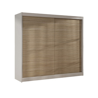 Šatní skříň BASTI X šířka 200 cm - bílá/dub sonoma