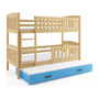 Dětská patrová postel KUBUS s výsuvnou postelí 80x190 cm - borovice Bílá - galerie #4