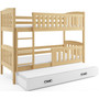 Dětská patrová postel KUBUS s výsuvnou postelí 80x190 cm - borovice Bílá - galerie #1