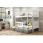 Dětská patrová postel KUBUS s výsuvnou postelí 80x190 cm - bílá Zelená - galerie #4