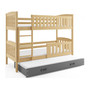 Dětská patrová postel KUBUS s výsuvnou postelí 90x200 cm - borovice Zelená - galerie #4