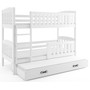 Dětská patrová postel KUBUS s výsuvnou postelí 90x200 cm - bílá