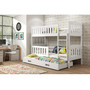 Dětská patrová postel KUBUS s výsuvnou postelí 90x200 cm - bílá Zelená - galerie #5