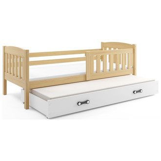 Dětská postel KUBUS s výsuvnou postelí 80x190 cm - borovice