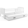 Dětská postel KUBUS s výsuvnou postelí 80x190 cm - bílá