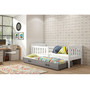 Dětská postel KUBUS s výsuvnou postelí 80x190 cm - bílá Ružové - galerie #5