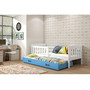 Dětská postel KUBUS s výsuvnou postelí 80x190 cm - bílá Modrá - galerie #4