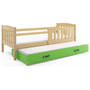 Dětská postel KUBUS s výsuvnou postelí 90x200 cm - borovice Zelená - galerie #2