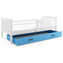 Dětská postel KUBUS s úložným prostorem 80x160 cm - bílá Modrá - galerie #4