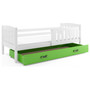 Dětská postel KUBUS s úložným prostorem 80x160 cm - bílá Zelená