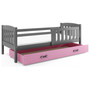 Dětská postel KUBUS s úložným prostorem 80x160 cm - grafit Ružové - galerie #2