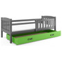 Dětská postel KUBUS s úložným prostorem 80x160 cm - grafit Zelená - galerie #1