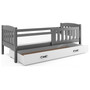 Dětská postel KUBUS s úložným prostorem 80x160 cm - grafit Bílá