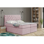 Postel 58 BISSAU 200x200 cm s úložným prostorem Růžová
