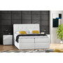 Postel 50 VERMONT 140x200 cm s úložným prostorem Bílá eko-kůže