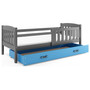Dětská postel KUBUS s úložným prostorem 80x190 cm - grafit Modrá