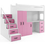 Dětská patrová postel MAX IV 80x200 cm - bílá Ružové - galerie #2