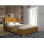 Postel ISAIAH 22 STANDARD 180x200 cm - stříbrné nohy Tmavě žlutá