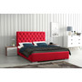 Postel RYAN 06+2 STANDARD 120x200 cm +2 - stříbrné nohy Červená