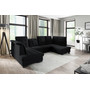 Rozkládací rohová sedací souprava 159U STEVE Černá