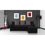 Rozkládací rohová sedačka VALERIE Černá Černá