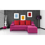Rozkládací rohová sedačka VALERIE Růžová Červená