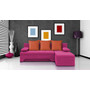 Rozkládací rohová sedačka VALERIE Růžová Oranžová